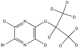 2-Bromo-5-(iso-propoxy)pyrazine-d9 结构式