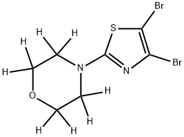 4,5-Dibromo-2-(morpholino-d8)-thiazole 结构式