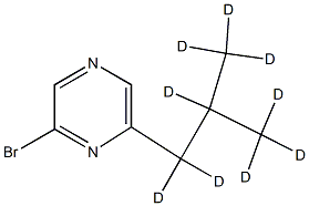 2-Bromo-6-(iso-butyl-d9)-pyrazine 结构式
