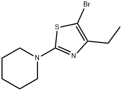 5-Bromo-4-ethyl-2-(piperidino)thiazole 结构式