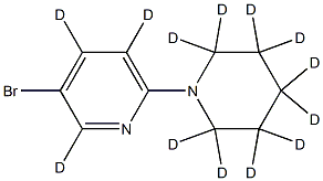 3-Bromo-6-(piperidino)pyridine-d13 结构式