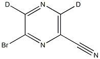 2-Bromo-6-cyanopyrazine-d2 结构式