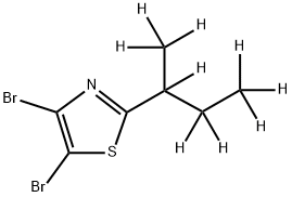 4,5-Dibromo-2-(sec-butyl-d9)-thiazole 结构式