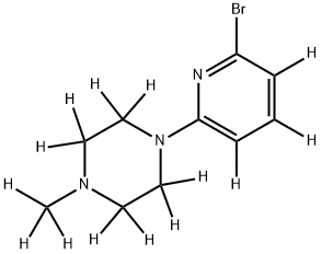2-Bromo-6-(N-methylpiperazin-1-yl)pyridine-d14 结构式