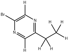 2-Bromo-5-ethylpyrazine-d7 结构式