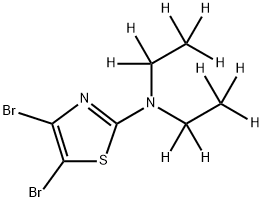 4,5-Dibromo-2-(diethylamino-d10)-thiazole 结构式