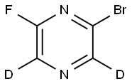 2-Bromo-6-fluoropyrazine-d2 结构式