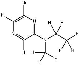 2-Bromo-6-(methylethylamino)pyrazine-d10 结构式