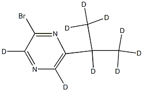 2-Bromo-6-(iso-propyl)pyrazine-d9 结构式