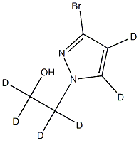 3-Bromo-1-(2-hydroxy)ethylpyrazole-d6 结构式