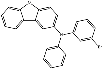 N-(3-bromophenyl)-N-phenyldibenzo[b,d]furan-2-amine 结构式