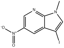 3-Iodo-1-methyl-5-nitro-1H-pyrrolo[2,3-b]pyridine 结构式