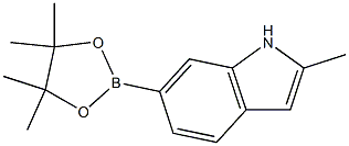 2-甲基-6-(4,4,5,5-四甲基-1,3,2-二氧杂硼环戊烷-2-基)-1H-吲哚 结构式