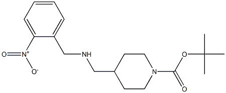 tert-butyl 4-(((2-nitrobenzyl)amino)methyl)piperidine-1-carboxylate 结构式