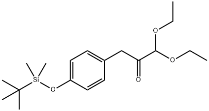3-[4-(Tert-butyldimethylsilyloxy)phenyl]-1,1-diethoxypropan-2-one 结构式