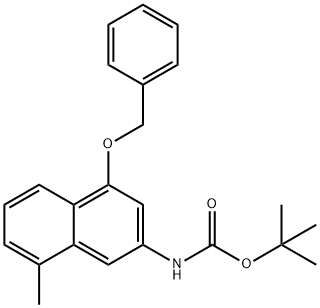 N-BOC-4-(苄氧基)-8-甲基-2-萘胺 结构式