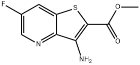 3-Amino-6-fluoro-thieno[3,2-b]pyridine-2-carboxylic acid methyl ester 结构式