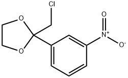 2-氯甲基-2-(3-硝基苯基)-1,3-二氧戊环 结构式