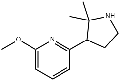 Pyridine, 2-(2,2-dimethyl-3-pyrrolidinyl)-6-methoxy- 结构式