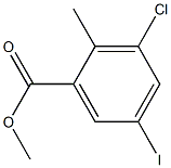 3-氯-5-碘-2-甲基苯甲酸甲酯 结构式