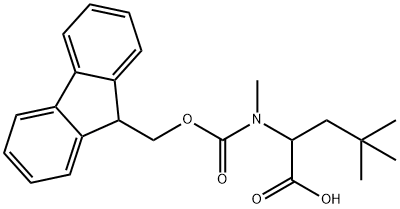 2-({[(9H-fluoren-9-yl)methoxy]carbonyl}(methyl)amino)-4,4-dimethylpentanoic acid 结构式