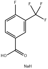 4-氟-3-(三氟甲基)苯甲酸钠 结构式