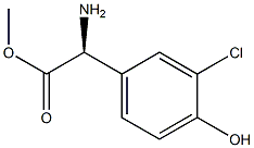 METHYL (2S)-2-AMINO-2-(3-CHLORO-4-HYDROXYPHENYL)ACETATE 结构式