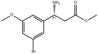 METHYL (3R)-3-AMINO-3-(3-BROMO-5-METHOXYLPHENYL)PROPANOATE 结构式