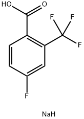 4-氟-2-(三氟甲基)苯甲酸钠 结构式