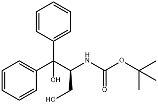 tert-Butyl (S)-(1,3-dihydroxy-1,1-diphenylpropan-2-yl)carbamate 结构式