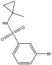 3-BROMO-N-(1-METHYLCYCLOPROPYL)BENZENE-1-SULFONAMIDE 结构式