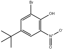 2-溴-3-硝基-4-叔丁基苯酚 结构式