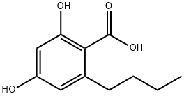 2,4-二羟基-6-丁基苯甲酸 结构式