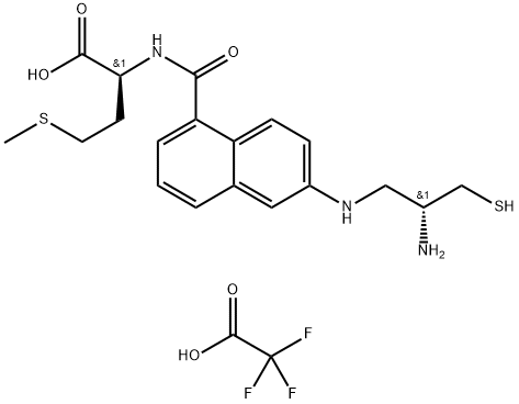 N-[6-[2(R)-Amino-3- Sulfanylpropylamino]Naphthalen-1-Ylcarbonyl]- L-Methionine 结构式