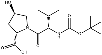 (2S,4R)-1-((叔丁氧羰基)-L-戊基)-4-羟基吡咯烷-2-羧酸 结构式