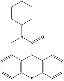 N-cyclohexyl-N-methyl-10H-phenothiazine-10-carboxamide 结构式