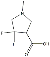 4,4-二氟-1-甲基吡咯烷-3-羧酸 结构式