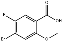 4-Bromo-5-fluoro-2-methoxy-benzoic acid 结构式