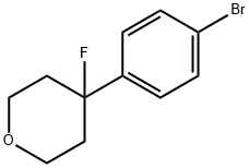 4-(4-BROMOPHENYL)-4-FLUOROTETRAHYDRO-2H-PYRAN 结构式