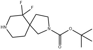 tert-butyl 6,6-difluoro-2,8-diazaspiro[4.5]decane-2-carboxylate 结构式