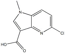 5-氯-1-甲基-1H-吡咯并[3,2-B]吡啶-3-羧酸 结构式