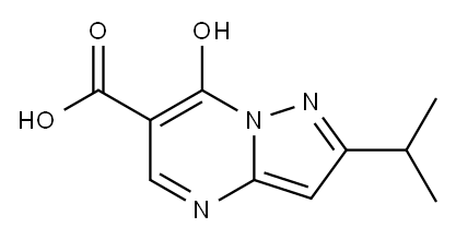 7-hydroxy-2-(propan-2-yl)pyrazolo[1,5-a]pyrimidine-6-carboxylic acid 结构式