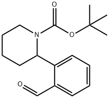tert-butyl 2-(2-formylphenyl)piperidine-1-carboxylate 结构式