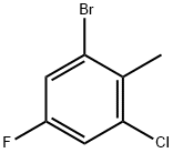 2-溴-6-氯-4-氟甲苯 结构式