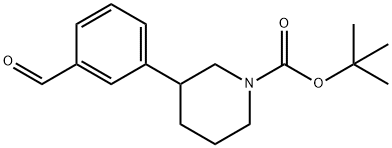 tert-butyl 3-(3-formylphenyl)piperidine-1-carboxylate 结构式