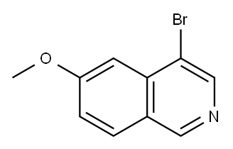 4-溴-6-甲氧基异喹啉 结构式