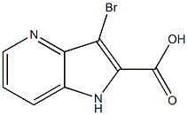 3-溴-1H-吡咯并[3,2-B]吡啶-2-羧酸 结构式