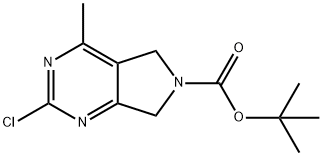tert-butyl 2-chloro-4-methyl-5H,6H,7H-pyrrolo[3,4-d]pyrimidine-6-carboxylate 结构式