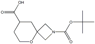 2-[(叔丁氧基)羰基]-5-氧杂-2-氮杂螺[3.5]壬烷-8-羧酸 结构式