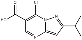 7-chloro-2-(propan-2-yl)pyrazolo[1,5-a]pyrimidine-6-carboxylic acid 结构式